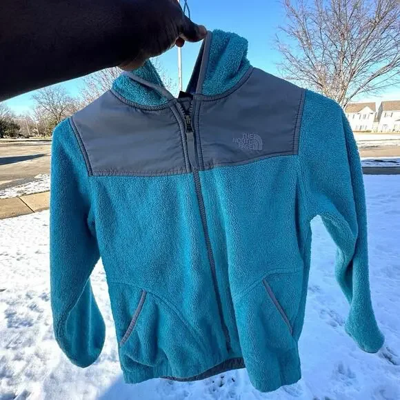 The North Face Big‎ Girl’s Full Zip Fleece Jacket Size Medium 10/12 Turquoise - Picture 13 of 13